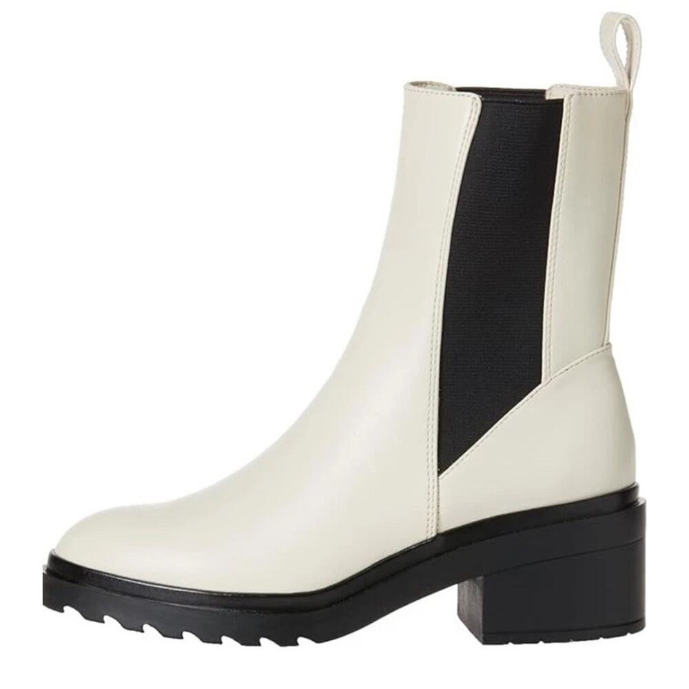 Women's Chunky Sole Chelsea Boot by Amazon Essentials in Ecru White BRAND NEW - Picture 2 of 7